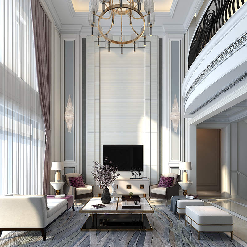 HBJMH5002新古典法式别墅大厅.jpg MK手机网页版登录入口集成墙面.jpg